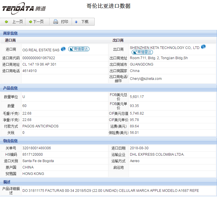 海关数据,进出口数据,进口数据,PA真人视讯,贸易,哥伦比亚